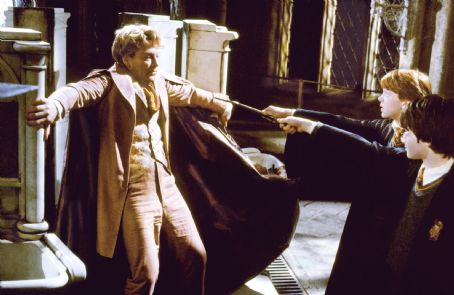 Kenneth Branagh, Rupert Grint and Daniel Radcliffe in Harry Potter and The Chamber of Secrets - 2002