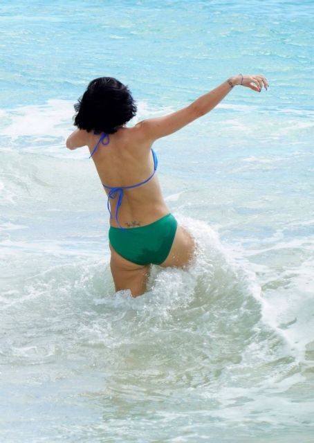 Lily Allen – In a bikini at a Beach in St. Barts