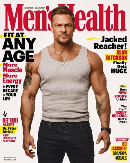 Alan Ritchson, Men's Health Magazine March 2024 Cover Photo - United States