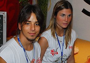 Junior Lima and Julia Faria