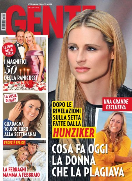 Michelle Hunziker, Gente Magazine 14 November 2017 Cover Photo - Italy