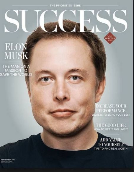 Elon Musk - Success Magazine Cover [United States] (September 2017)