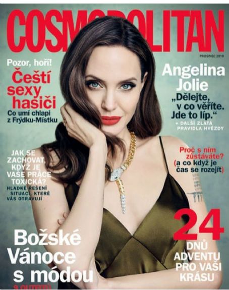 Angelina Jolie, Cosmopolitan Magazine December 2019 Cover Photo - Czech ...