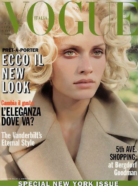 Amber Valletta, Steven Meisel, Vogue Magazine September 1995 Cover ...