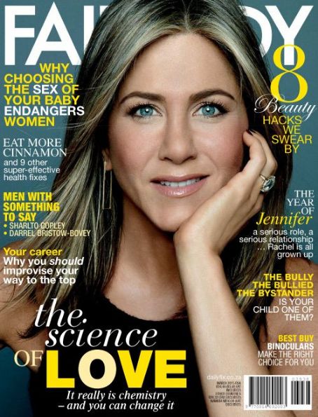 Jennifer Aniston, Fairlady Magazine March 2015 Cover Photo - South Africa