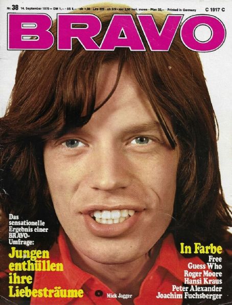 Mick Jagger - Bravo Magazine Cover [Germany] (14 September 1970)