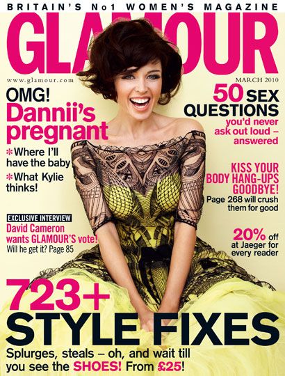 Dannii Minogue Glamour Magazine March 2010 Cover Photo United Kingdom 1345