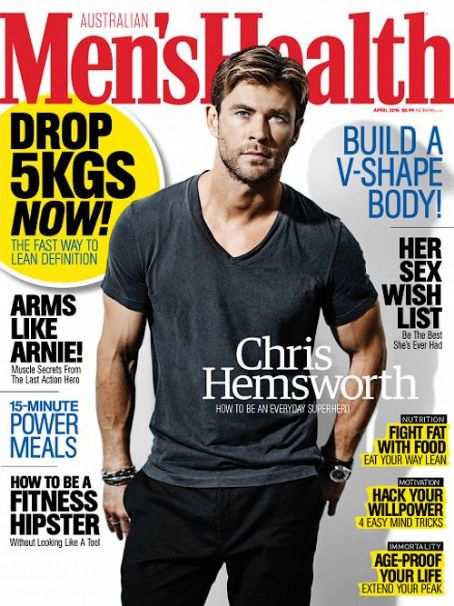 Chris Hemsworth, Men's Health Magazine April 2016 Cover Photo - Australia