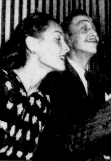 Mischa Auer and Joyce Hunter