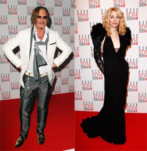 Courtney Love and Mickey Rourke