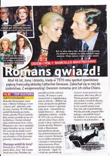 Catherine Deneuve and Marcello Mastroianni - Tele Tydzień Magazine Pictorial [Poland] (21 January 2022)