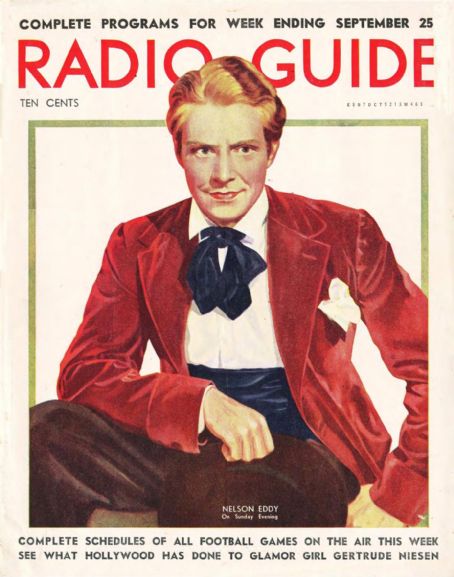 Nelson Eddy - Movie-radio Guide Magazine Cover [United States] (25 September 1937)