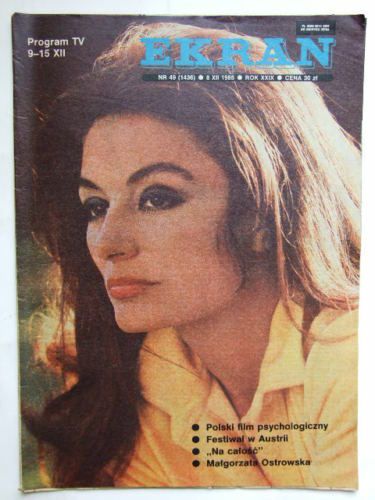 Anouk Aimée - Ekran Magazine Cover [Poland] (8 December 1985)