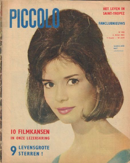 Marie-José Nat, Marina Vlady, Piccolo Magazine 02 July 1961 Cover Photo ...