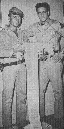Nick Adams and Elvis Presley