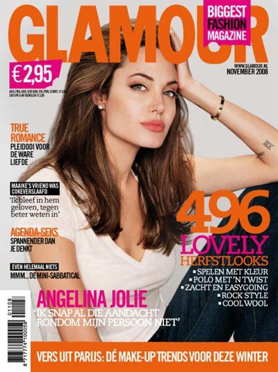 Angelina Jolie, Glamour Magazine November 2008 Cover Photo - Netherlands